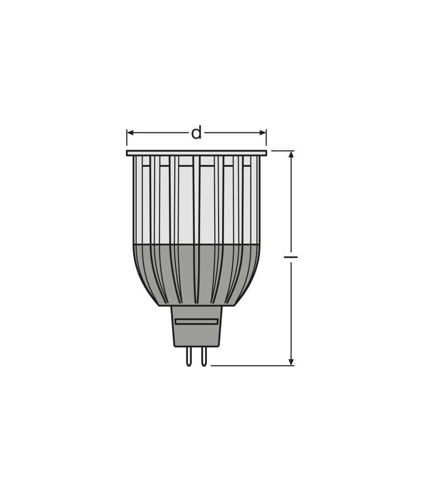 Osram Led Parathom Pro Adv 50 12w Ww 830 12v Mr16 36d Dimm