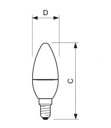 Master LEDcandle D 4 25W 220V WW B35 CL E14 dimm - Lampada LED classica a candela 7904-8617