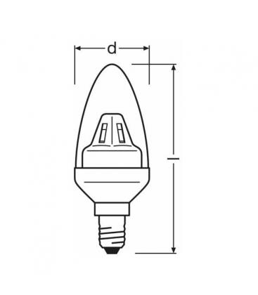 LED Lamp Star Classic B 15 2W Warm White E14 - Elegant Illumination 7934-8709