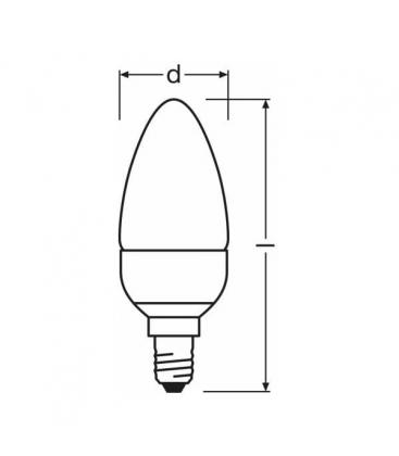 LED Classic Candle Bulb 4W Warm White E14 - Classic Candle LED Lamp 7937-8714