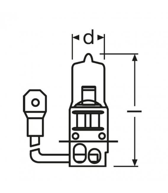 100W H3 Car Bulb 12V PK22s 64153 OffRoad Tuning – Photo