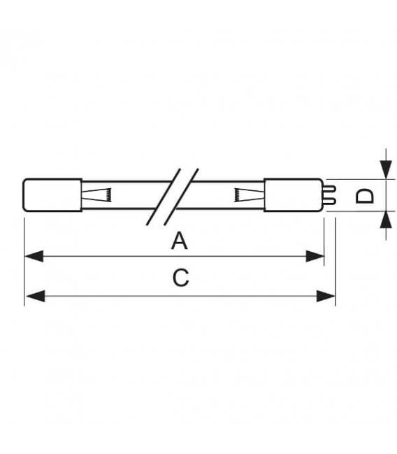20W 4P TUV: Efficiency T5 G10q UV-C Lamp – photo