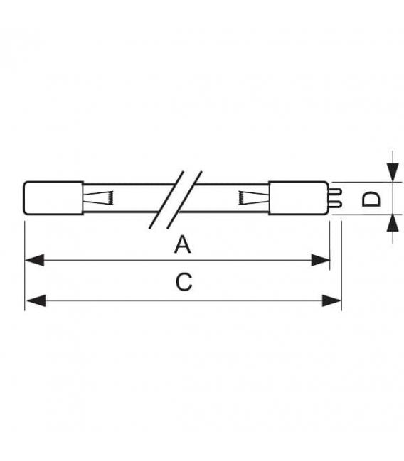 11W 4P TUV: Efficiency Mini T5 G5 UV-C Lamp – photo