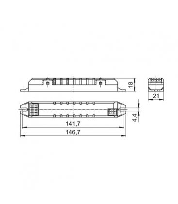 ELXs 124.905 Balasto electrónico para T5/T8/R5 - 24W 8236-9593