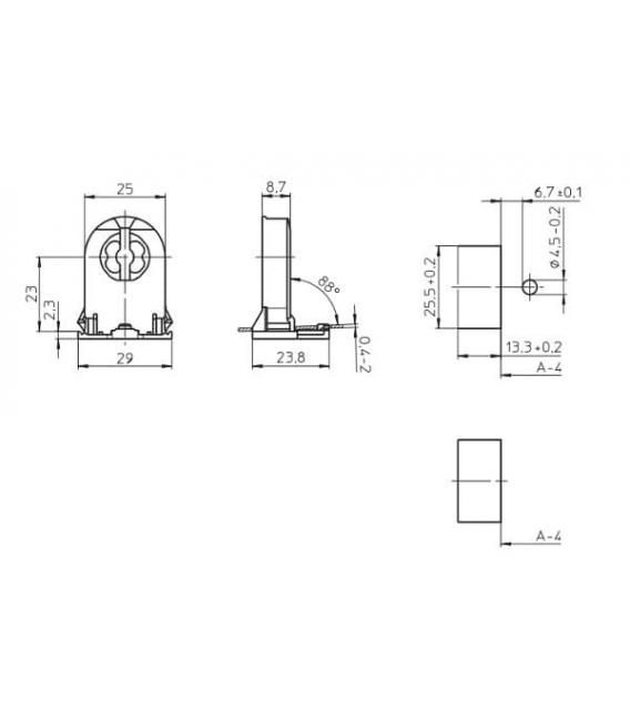 109330 Lampholder Base G13 - Push Through Design – Photo