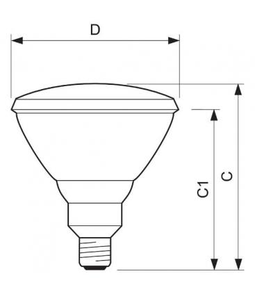 Lampada a infrarossi Par38 IR 175W E27 Red Calore rilassante per il massimo relax 8256-9641