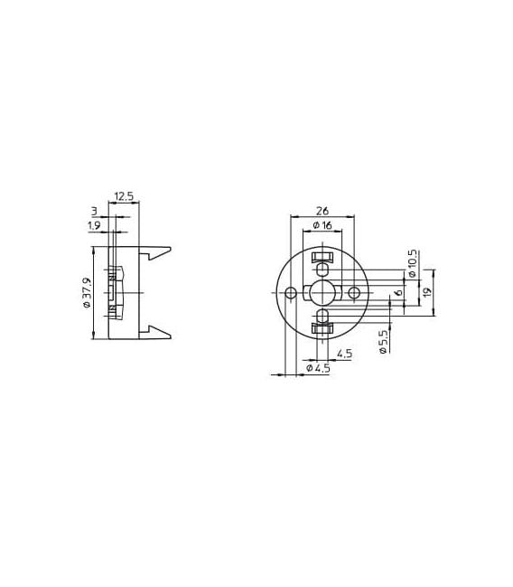 Capuchon noir 97511 - Accessoire unique pour douille E27 – Photo