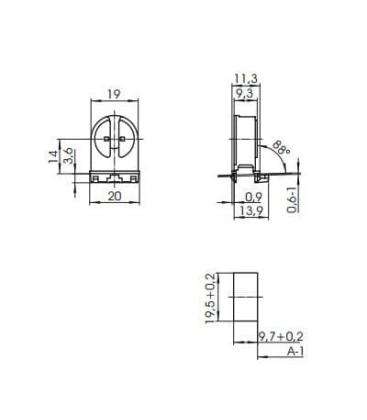 Edinstven 09440 Okov G5 - odličen za žarnica T5 8337-9917